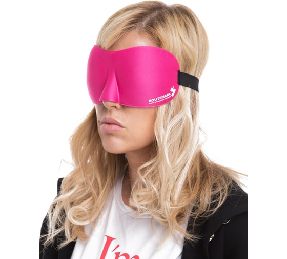 Маска для сна ROUTEMARK 3D Hawk розовая 3d-pink