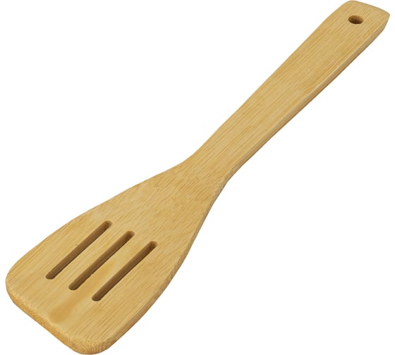 Лопатка с прорезями ОФИСМАГ бамбук, 30х6 см, PRIMAURA CLASSIC, натуральный цвет, 702349