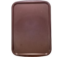 Прямоугольный поднос BORA ДхШ 560x405 мм, противоскользящий, пластик, коричневый ПЛ-BO243