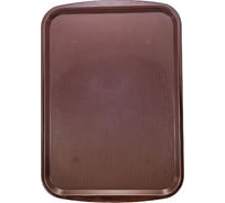 Прямоугольный поднос BORA ДхШ 532x372 мм, противоскользящий, пластик, коричневый ПЛ-BO236