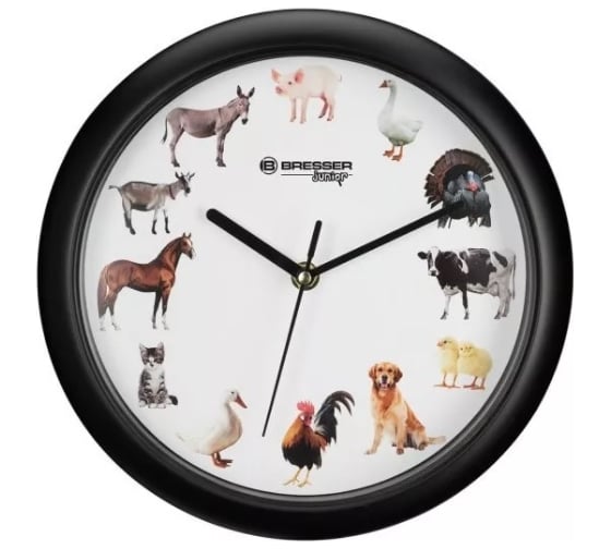Настенные сасы Bresser Junior 25 см, с животными 75315