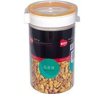 Круглый контейнер BORA 0.9 л Н133хD92 мм полоса оранжевая пластик ПЛ-BO2222o