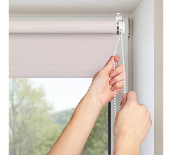 Рулонная штора PRAKTO Blackout Silver 55x160 см, светло-бежевый 7799118