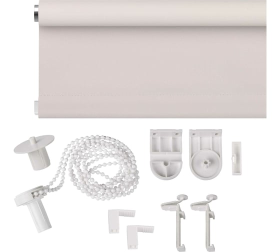 Рулонная штора PRAKTO Blackout Silver 55x160 см, светло-бежевый 7799118