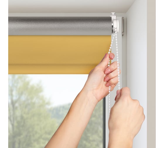 Рулонная штора PRAKTO Blackout Silver 55x160 см, медовый 7799149