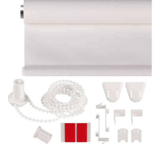 Рулонная штора PRAKTO Shantung 110x250 см, белый 8316577
