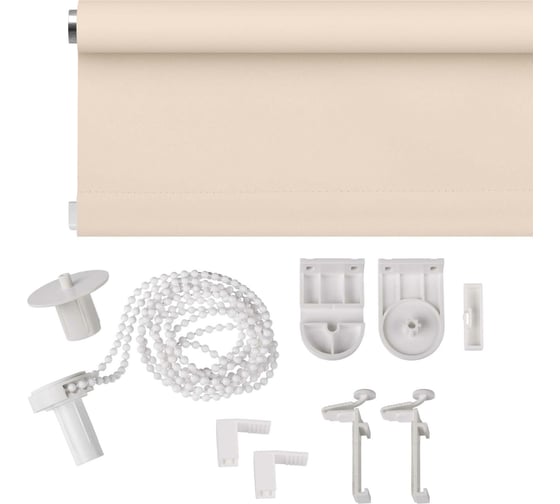 Рулонная штора PRAKTO Shantung 70x250 см, бежевый 8316676