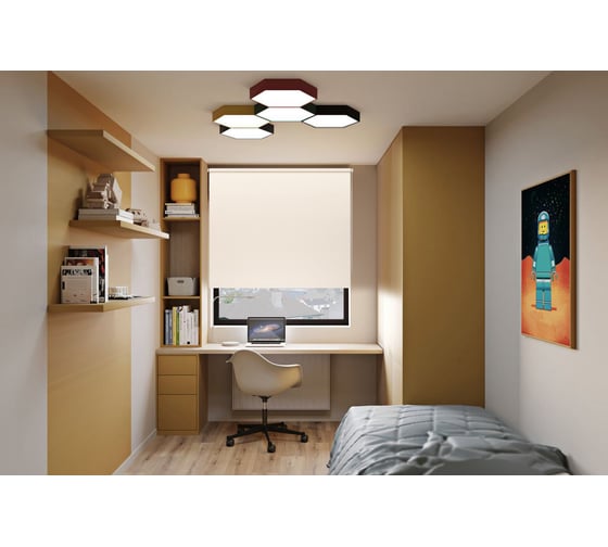 Рулонная штора PRAKTO Blackout Color 55x160 см, натуральный 8314160