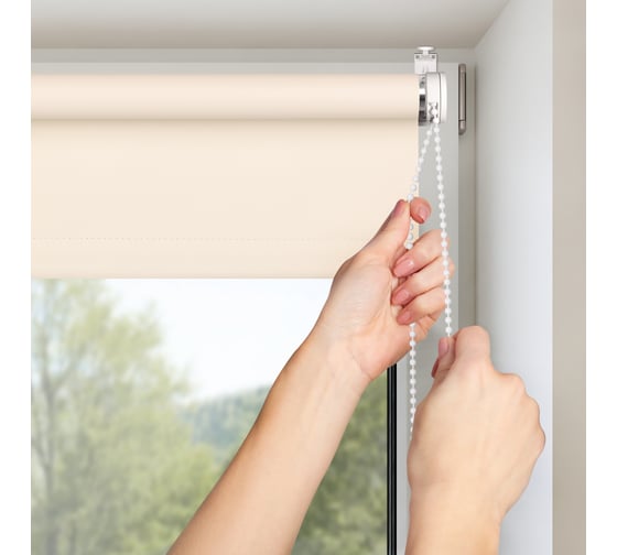 Рулонная штора PRAKTO Blackout Color 55x160 см, натуральный 8314160