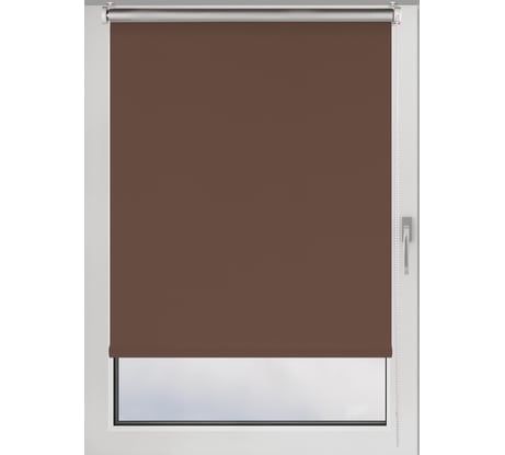 Рулонная штора PRAKTO Blackout Silver 55x160 см, шоколад 7799125