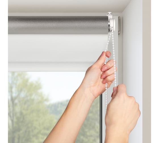 Рулонная штора PRAKTO Blackout Silver 55x160 см, белый 7799101