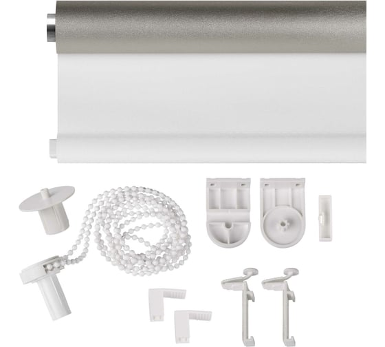 Рулонная штора PRAKTO Blackout Silver 55x160 см, белый 7799101