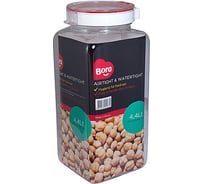 Банка для хранения сыпучих продуктов BORA 4.4 л ДхШхВ 130x120x305 мм с крышкой полоса красная пластик ПЛ-BO2237k