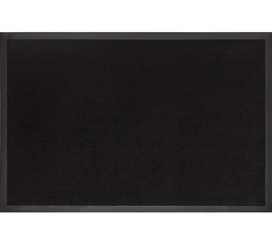 Грязезащитный коврик РемоКолор Ребро ПВХ, полиэстер, чёрный, 50x80 см 70-1-586