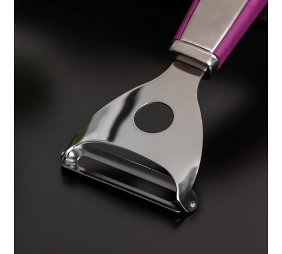 Овощечистка Доляна Blade 18 см, ручка soft touch, цвет фиолетовый 5501201