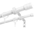Карниз металлический раздвижной LM DECOR Цилиндр, Ø25/28 мм, 2,0-3,6 м, 2-рядный, белый глянец 646282520362WH 1