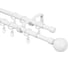 Карниз металлический раздвижной LM DECOR Сфера, Ø16/19 мм, 1,6-3,0 м, 2-рядный, белый глянец 646161916302WH 1