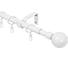 Карниз металлический раздвижной LM DECOR Сфера, Ø16/19 мм, 1,6-3,0 м, 1-рядный, белый глянец 646161916301WH 1