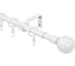 Карниз металлический раздвижной LM DECOR Сфера, Ø16/19 мм, 1,6-3,0 м, 1-рядный, белый глянец 646161916301WH 3