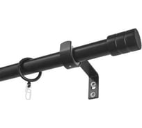 Карниз металлический раздвижной LM DECOR Цилиндр, Ø25/28 мм, 2,0-3,6 м, 1-рядный, черный матовый 64628252036MB