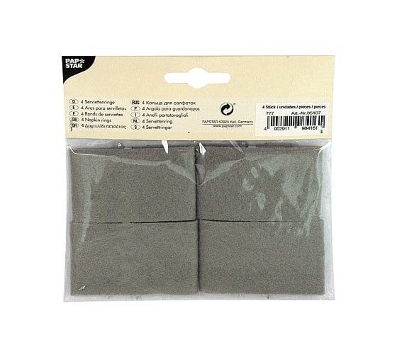 Кольцо для салфеток PAPSTAR КРИСТАЛЛ D40 мм, 4 шт/уп 1/6 PS-85107