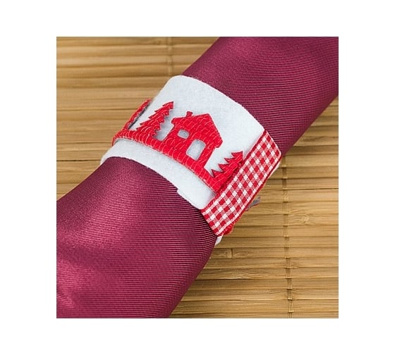 Кольцо для салфеток PAPSTAR ЗИМНИЙ ЛЕС D40 мм, 4 шт/уп 1/6 PS-85108
