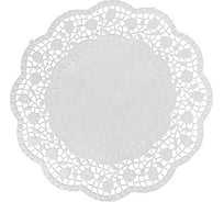 Сервировочная салфетка PAPSTAR ажурная, D250 мм, 100 шт/уп, белая 1/20 PS-12455