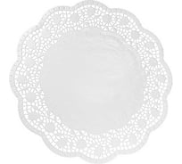 Сервировочная салфетка PAPSTAR ажурная D360 мм, 100 шт/уп, белая 1/20 PS-12265