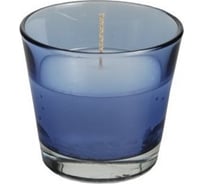 Свеча в стекле PAPSTAR Н80хD90 мм, синяя 1/4 PS-81384