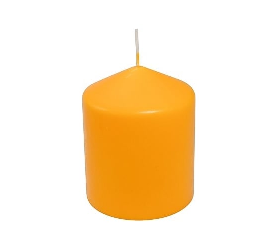 Свеча PAPSTAR СТОЛБИК Н100хD80 мм, желтая 1/6 PS-13898 1
