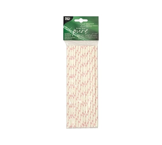 Соломка трубочка для коктейля PAPSTAR Н200хD6 мм, 25 шт/уп 1/20 PS-85227 1