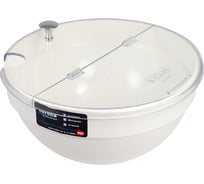 Гастрономическая миска BORA 3.1 л D 230 мм с крышкой поликарбонат прозрачная ПЛ-BO1297