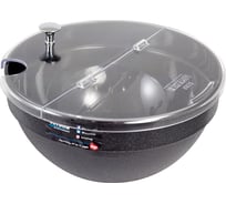 Гастрономическая миска BORA 3.1 л D 230 мм с крышкой поликарбонат черная ПЛ-BO1297ch