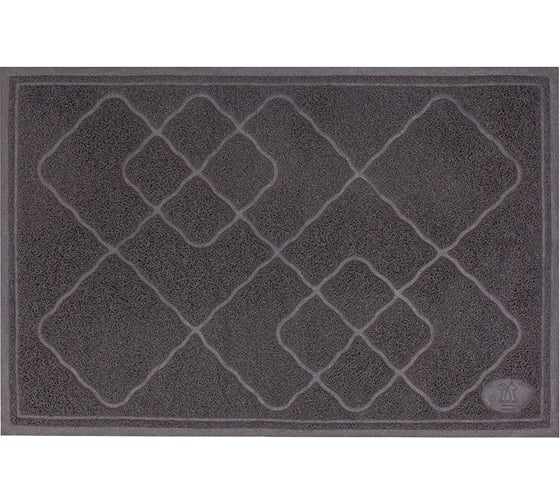 Коврик под лоток для кошек ComeForte 60x90 см серый CC002113 1