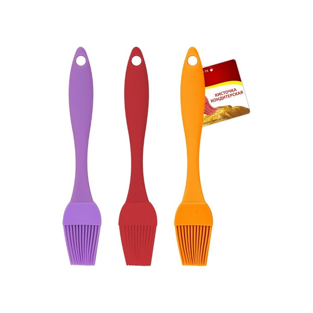 Кондитерская силиконовая кисточка МУЛЬТИДОМ длина 21 см., 3 цвета AN80 ...