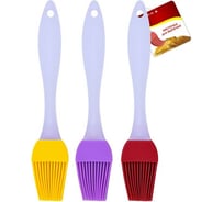 Силиконовая кисточка для выпечки МУЛЬТИДОМ длина 21 см., 3 цвета AN80-88