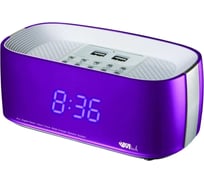 Сетевые радио-часы BVItech голубой, пурпурный, USB BV-231BPU