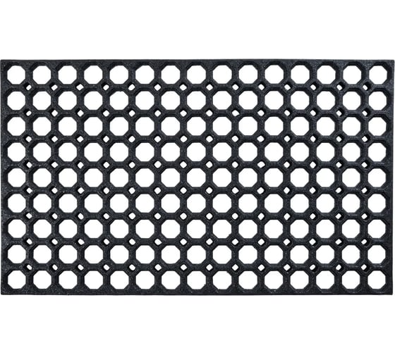 Коврик придверный Multyhome Honey Comb, 45x75 см, черный EU5000301