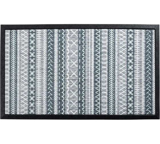 Коврик придверный Multyhome Lima, 45x75 см, принт Folk Stich EU5000357
