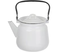 Эмалированный чайник Сибирские товары 3.5 л сферический белый с петлей ПС9815