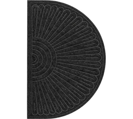 Коврик придверный Multyhome Contours Halfmoon 60x90см полукруглый, антрацит EU5000013