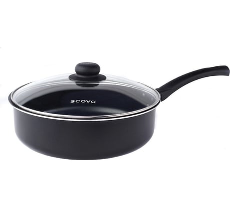 Сотейник SCOVO диаметр 20 см стеклянная крышка RC-018