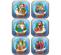 Набор подставок под горячее ООО Русская матрешка Символ года 2022 6 шт ТП16703