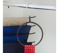 Антискользящая вешалка для галстуков и шарфов Доляна 13,5x23x0,7 см, цвет чёрный 3685455