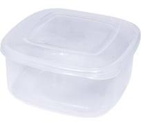 Квадратный контейнер BORA 2.3 л, ДхШхВ 200x200x100 мм, крышка прозрачная, пластик ПЛ-BO805p