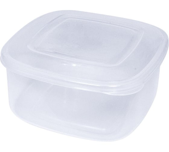 Квадратный контейнер BORA 2.3 л, ДхШхВ 200x200x100 мм, крышка прозрачная, пластик ПЛ-BO805p 1