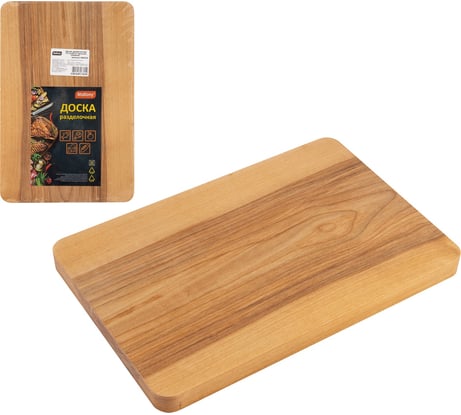Разделочная доска Mallony 19.5х30 см, цельная берёза 986055
