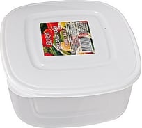 Квадратный контейнер BORA 0.44 л, ДхШхВ 110x110x64 мм, крышка белая, пластик ПЛ-BO802