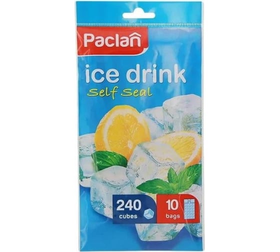 Мешочки для приготовления ледяных кубиков Paclan 10х24 шт, 240 кубиков, ПВД в пленке 42016520 1