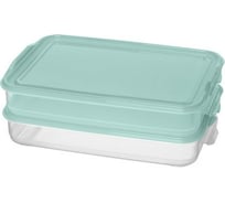 Комплект контейнеров для продуктов Phibo Fix Mix 2шт., 1.0 л+.1.0 л, светло-голубой 431159031